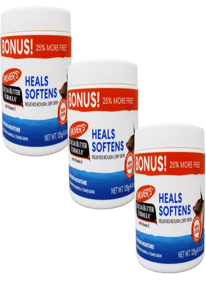 Palmer's Cocoa Butter Formula with Vitamin E, Body Moisturizer, Relieves Rough, Dry Skin, Smoothes Marks & Tones Skin, ("Bonus") 4.4 OZ Jar - 3 Pack - Image 1